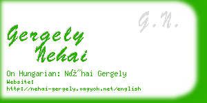 gergely nehai business card